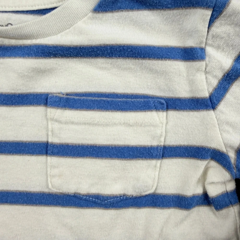 BabyGap Toddler Boys 3Y Blue White‎ Striped Layered Look Long Sleeve T-Shirt